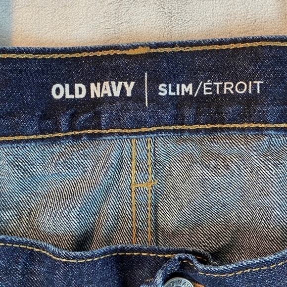 Old Navy Slim Dark Wash Straight Leg Jeans Men's Sz 42X30 - Picture 6 of 6